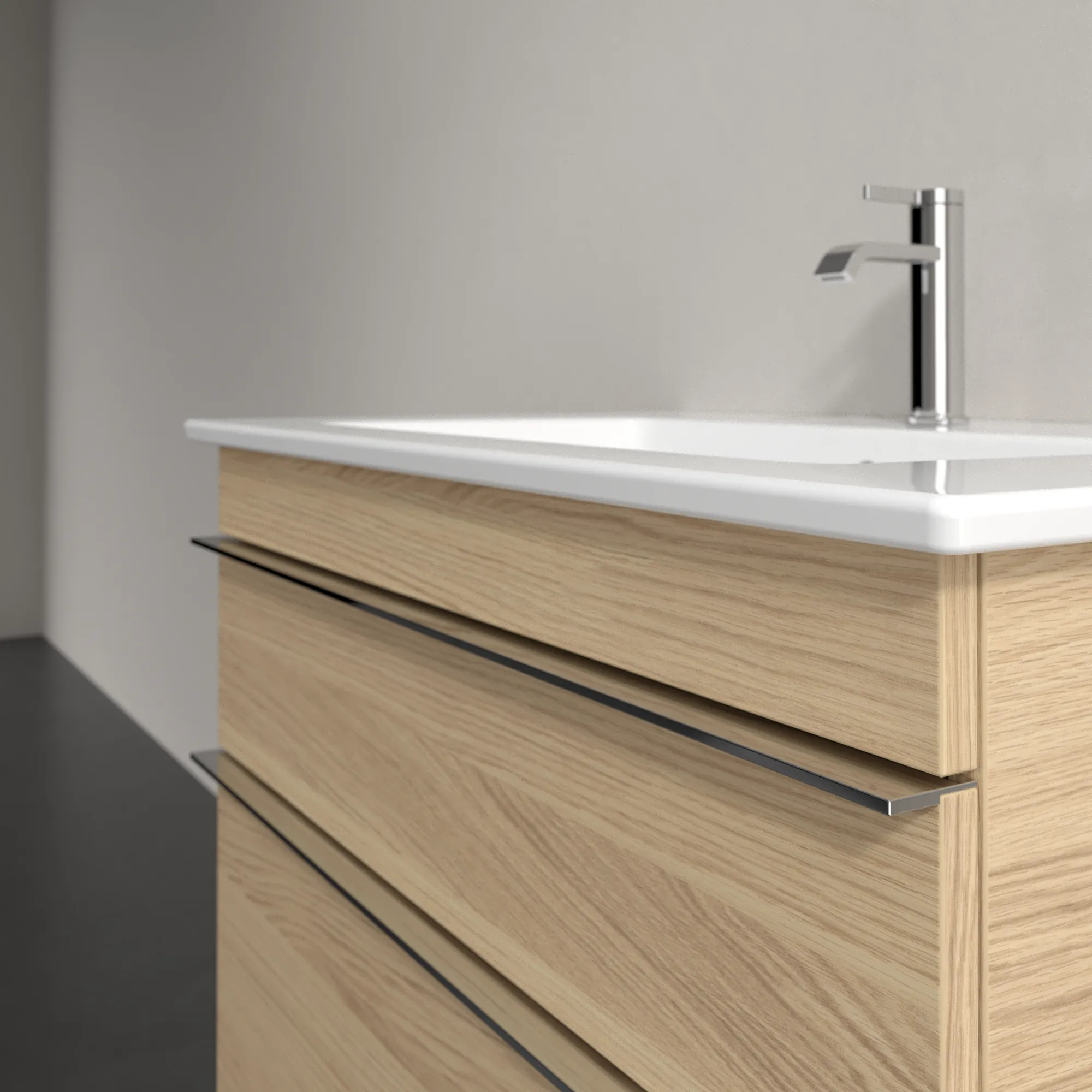Villeroy & Boch Waschtischunterschrank „Venticello“ für Schrankwaschtisch 753 × 590 × 502 mm Nordic Oak, für Becken mittig