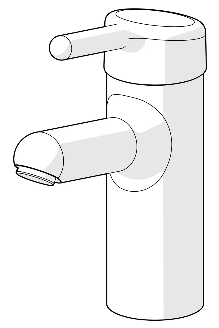 HansaMEDIPRO Einhebelmischer Waschtischbatterie 0162 Kupferrohr Ausladung 120 mm DN15 Chrom