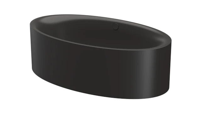 Bette oval Badewanne „BetteEve Oval Silhouette“ 180 × 100 cm in Anthracite