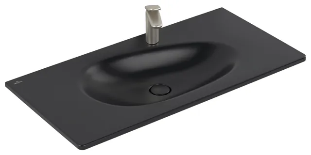 Villeroy & Boch Wandwaschtisch „Antao“ 1000 × 500 × 150 mm, für Becken mittig in Pure Black Villeroy & Boch Wandwaschtisch „Antao“ 1000 × 500 × 150 mm, für Becken mittig in Pure Black