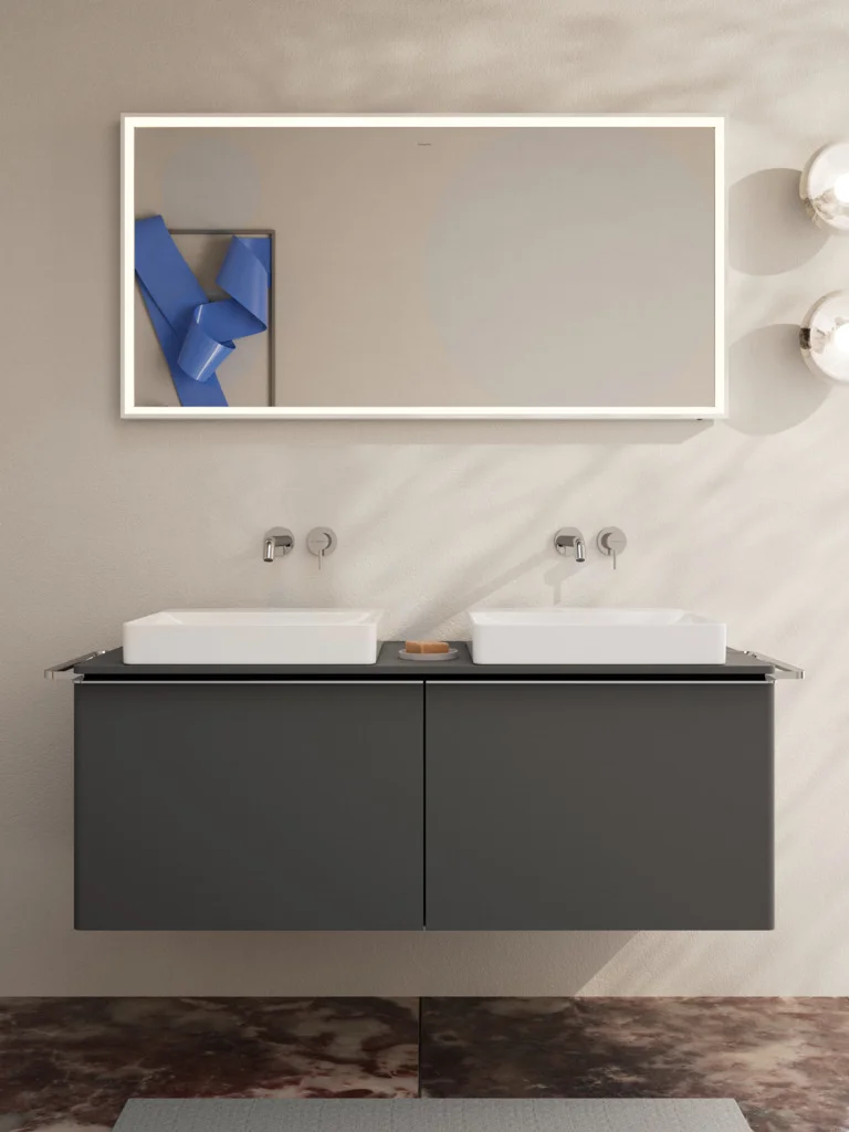 Hansgrohe Aufsatz-Handwaschbecken Xelu Q, weiß, 500x480 mm, geschliffen, SmartClean, glänzend
