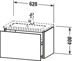 Duravit Waschtischunterschrank wandhängend „L-Cube“ 62 × 40 × 39,1 cm Eiche Dunkel gebürstet Duravit Waschtischunterschrank wandhängend „L-Cube“ 62 × 40 × 39,1 cm Eiche Dunkel gebürstet