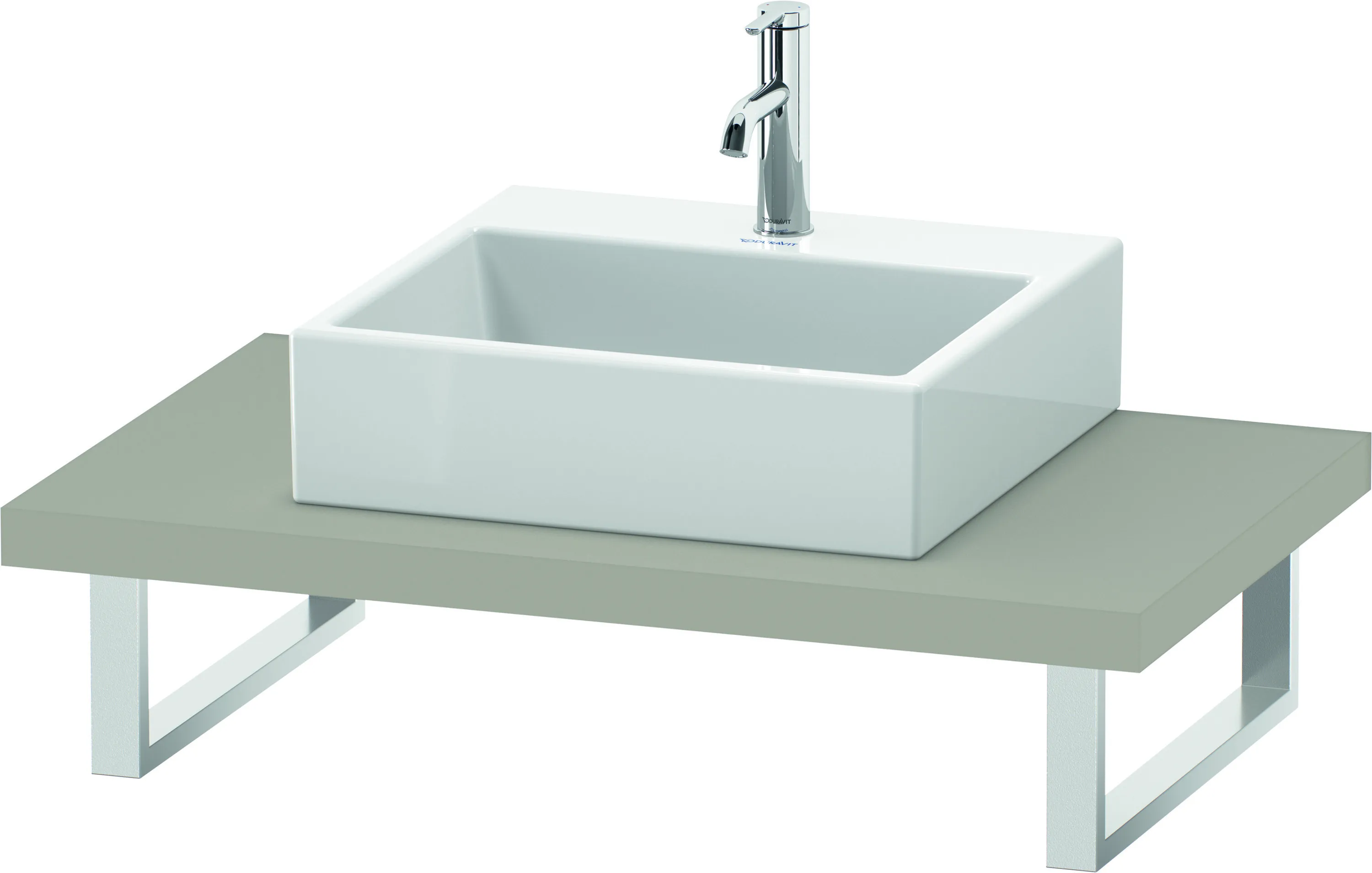 Duravit Konsole „L-Cube“ in Taupe Matt