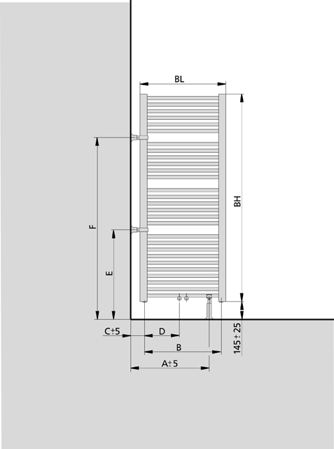 Kermi Heizkörper „Basic®-50“ 45 × 144,8 cm in Weiß