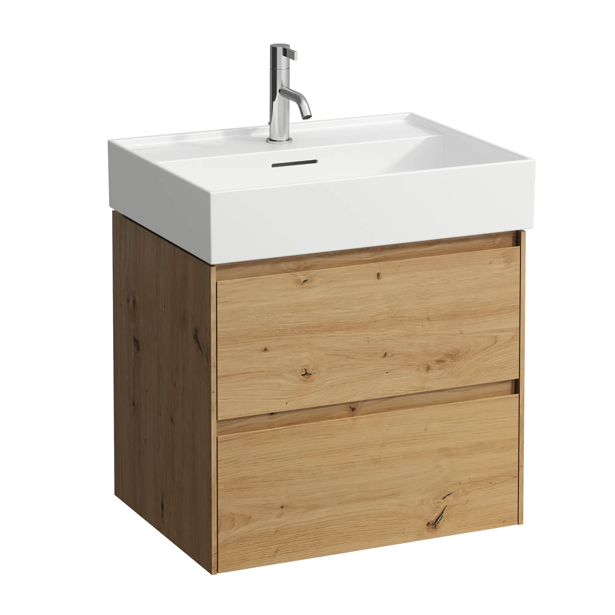 Laufen Waschtischunterbau LANI Wildeiche, 442x584x515 mm, 2 Schubladen mit Vollauszug und Soft-Close Funktion Laufen Waschtischunterbau LANI Wildeiche, 442x584x515 mm, 2 Schubladen mit Vollauszug und Soft-Close Funktion