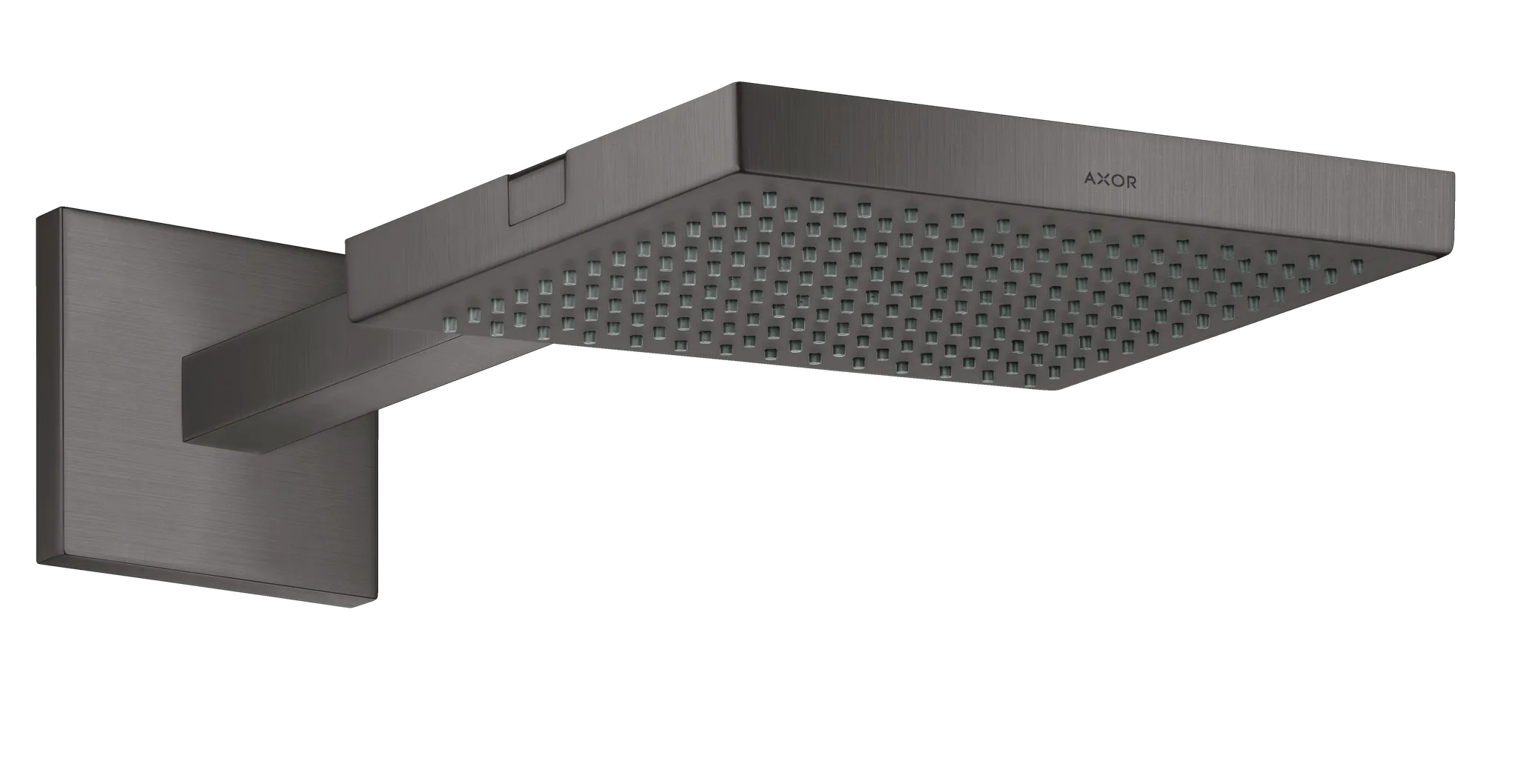 Hansgrohe AXOR ShowerSolutions Kopfbrause 1jet mit Brausearm, Brushed Black Chrome, 240x240 mm, 458 mm Brausearmlänge Hansgrohe AXOR ShowerSolutions Kopfbrause 1jet mit Brausearm, Brushed Black Chrome, 240x240 mm, 458 mm Brausearmlänge