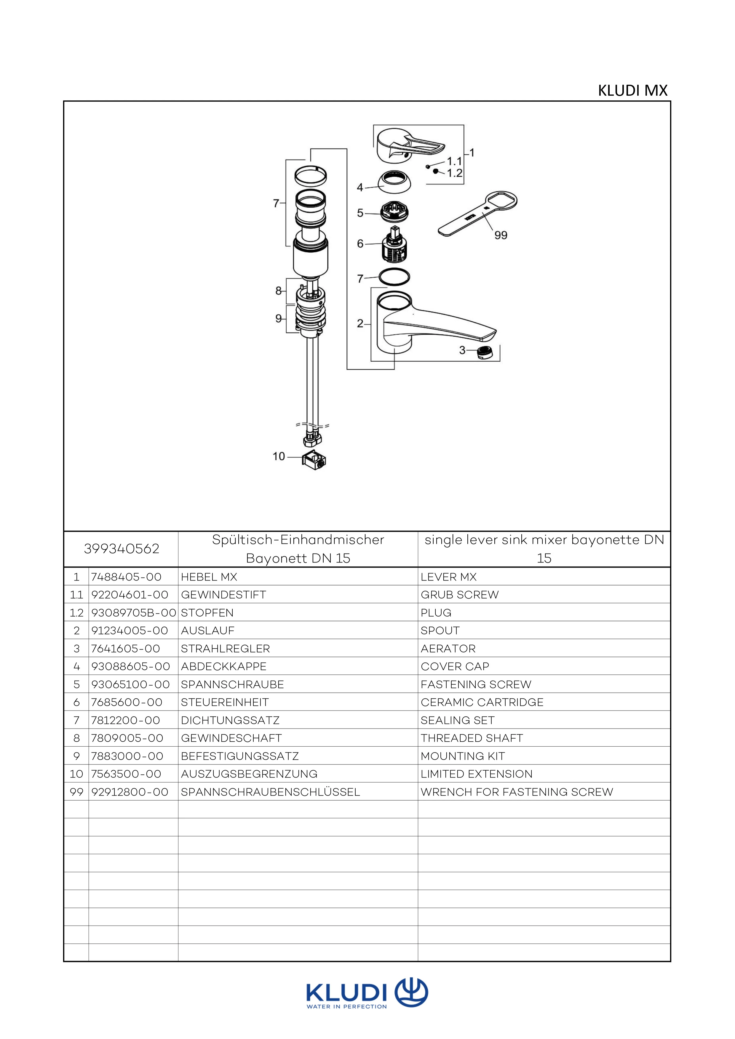 MX SPTBajonettEHM DN 15 UnterfensterMontage chrom MX SPTBajonettEHM DN 15 UnterfensterMontage chrom