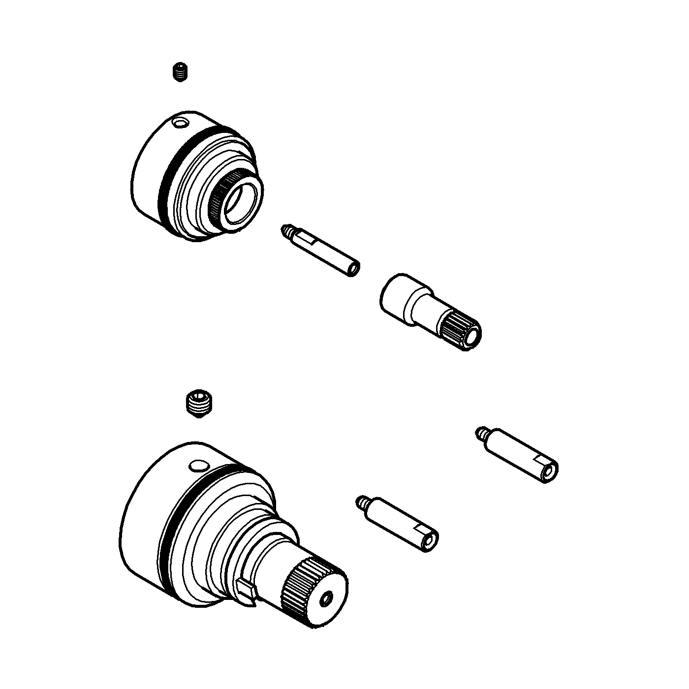 Verlängerungsset 47781, 27,5 mm, für Rapido T, für die Anwendung Wannen- und Brause-Thermostat mit 2-Wege-Umstellung