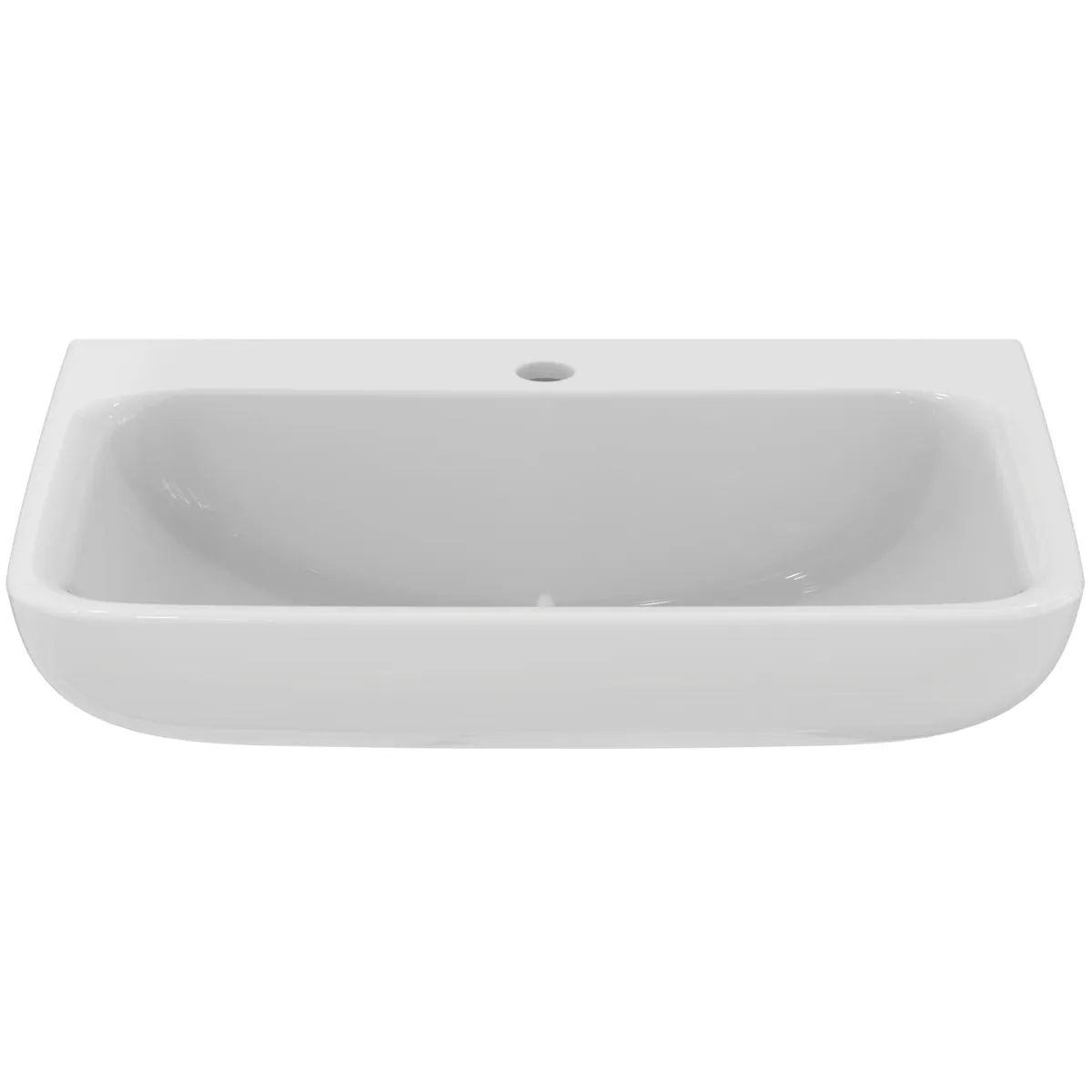 Waschbecken „Contour21+“ 60 × 48 × 17,5 cm, Hahnlochposition mittig