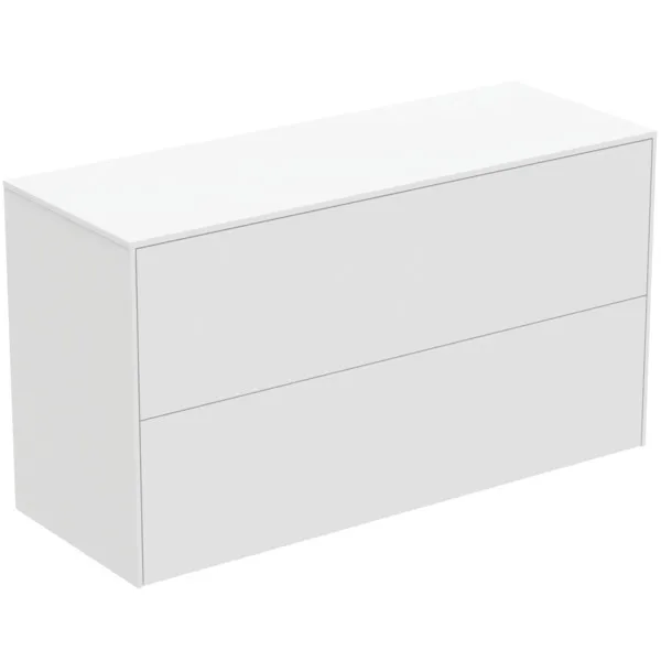 Ideal Standard Waschtischunterschrank „Conca“ 100,2 × 55 × 37,3 cm Weiß matt lackiert Ideal Standard Waschtischunterschrank „Conca“ 100,2 × 55 × 37,3 cm Weiß matt lackiert