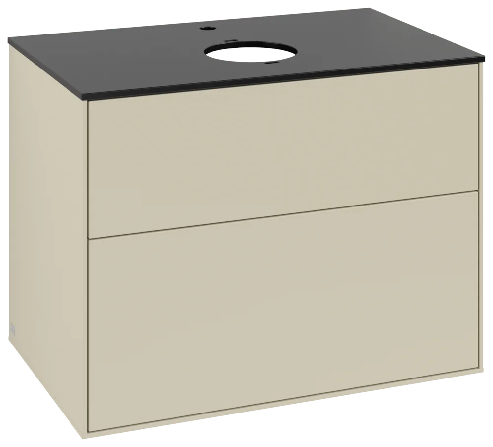 Villeroy & Boch Waschbeckenunterschrank Finion G75, 800 x 603 x 501 mm, Silk Grey Matt Lacquer, mit Beleuchtung und SoftClosing