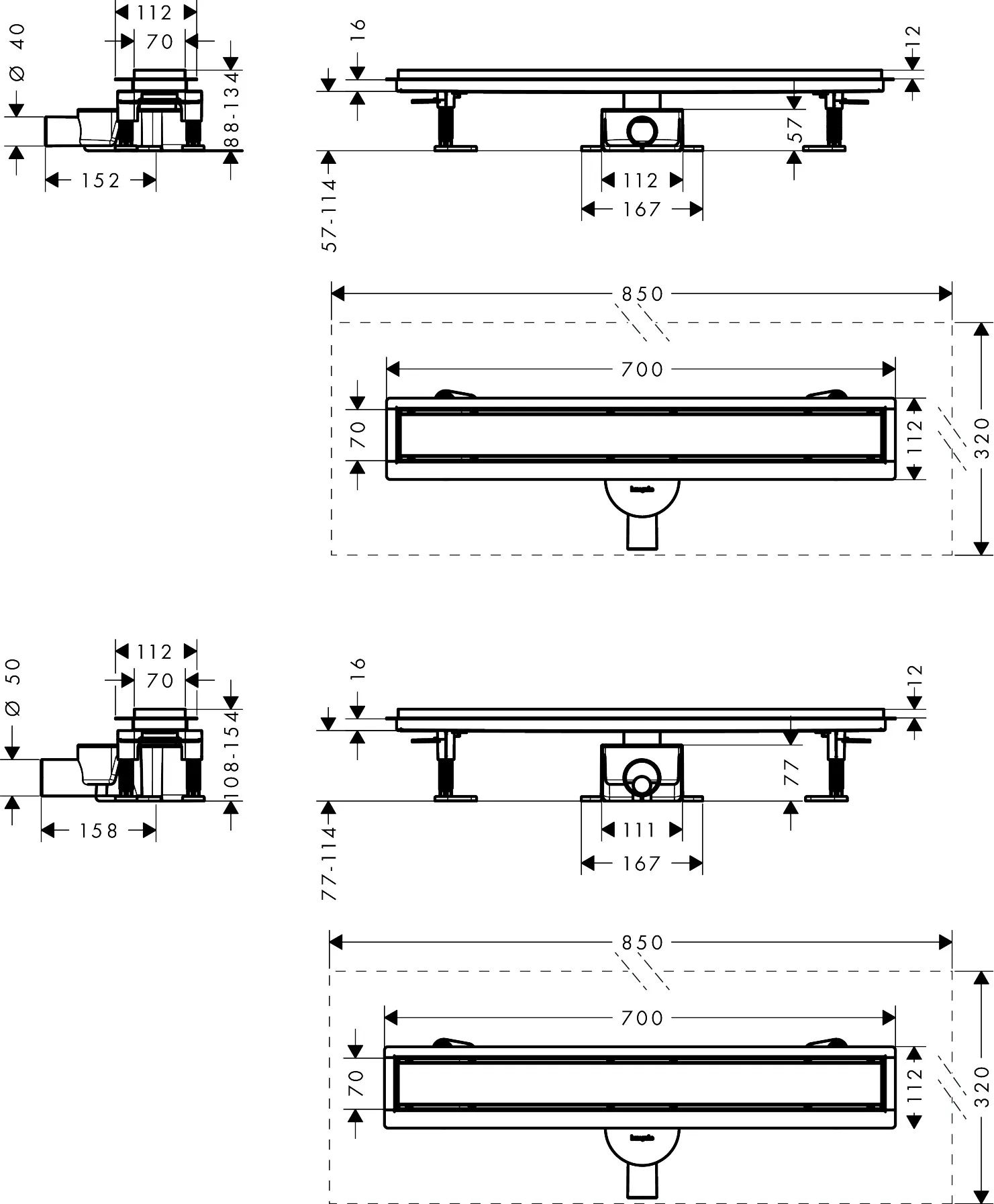Hansgrohe Duschrinne „RainDrain Go“ in Mattschwarz Hansgrohe Duschrinne „RainDrain Go“ in Mattschwarz