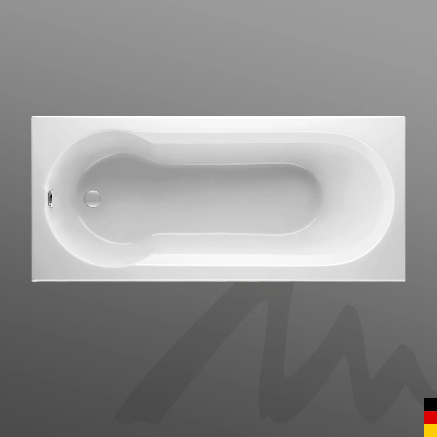 Mauersberger idria Acryl-Badewanne Rechteckform weiß 1700x750x480