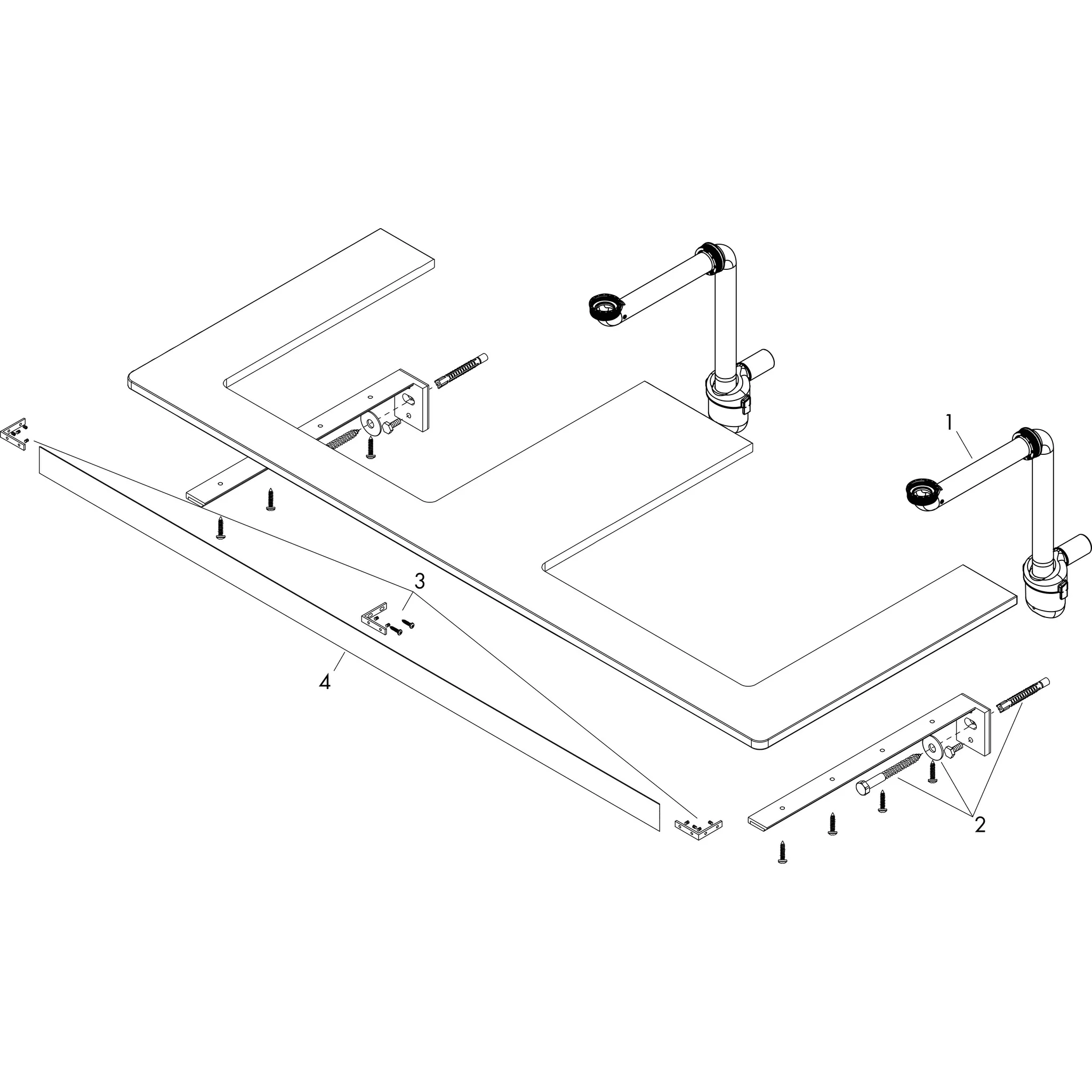 Hansgrohe Xelu Q Konsole in Eiche Natur, 1560x540 mm, mit 2 mittigen Ausschnitten für Aufsatzwaschtisch mit Hahnloch Hansgrohe Xelu Q Konsole in Eiche Natur, 1560x540 mm, mit 2 mittigen Ausschnitten für Aufsatzwaschtisch mit Hahnloch