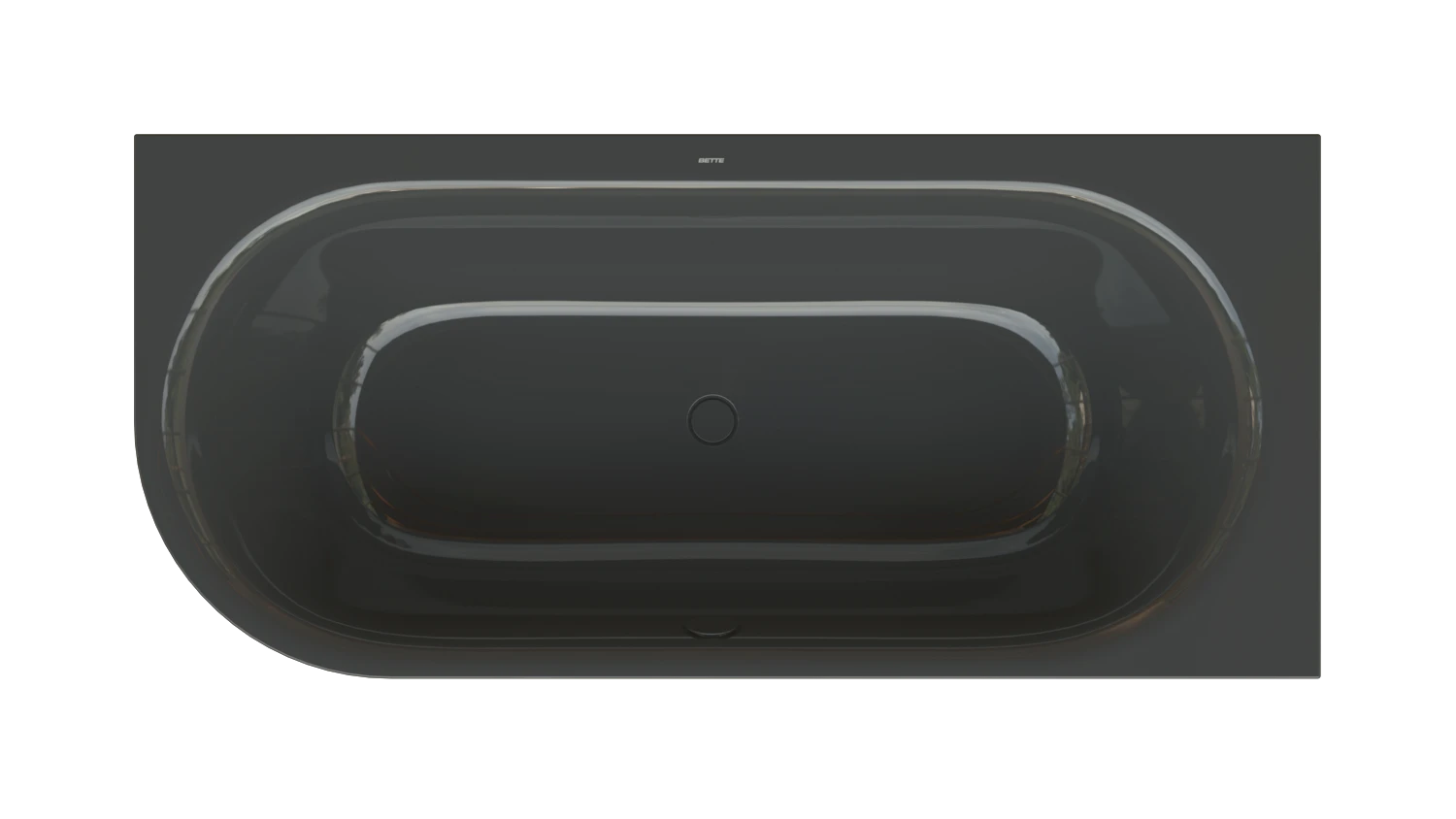 Bette oval Badewanne „BetteLux Oval V Silhouette“ 185 × 85 cm in Schwarz Bette oval Badewanne „BetteLux Oval V Silhouette“ 185 × 85 cm in Schwarz
