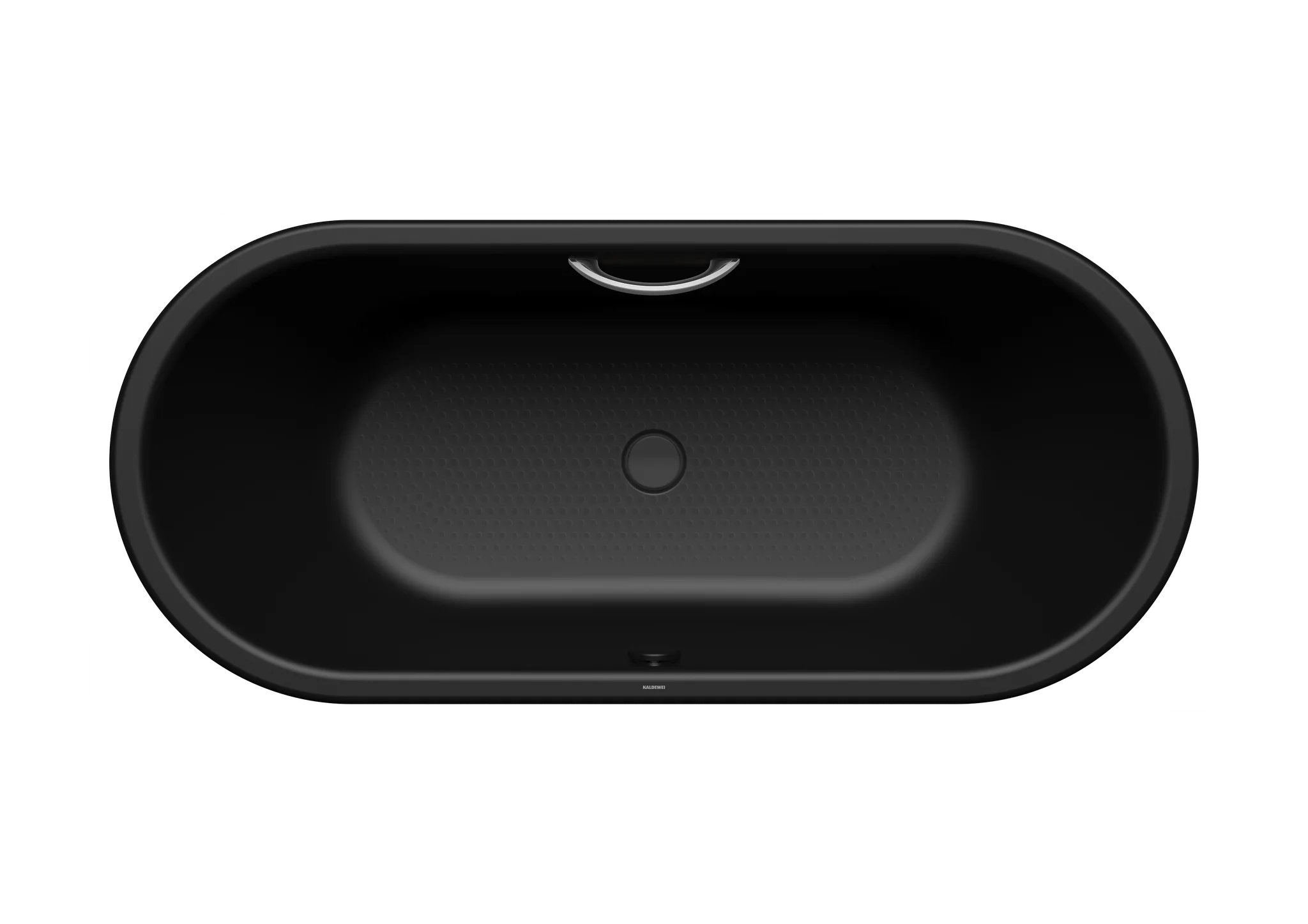 Kaldewei CENTRO DUO OVAL Badewanne, schwarz, 1800x800 mm, oval, mit Griffloch, Vollantislip