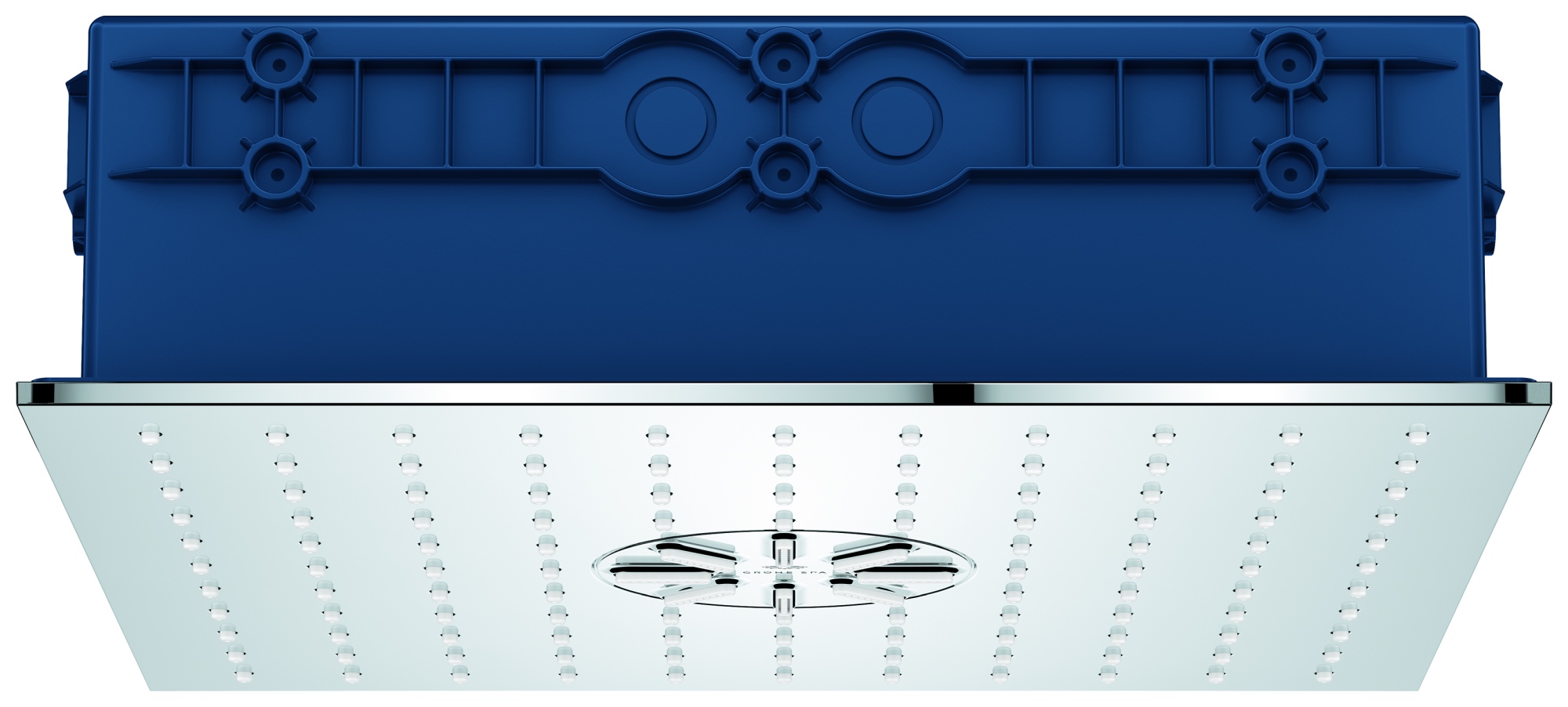 Deckenbrause Rainshower Aqua Duo 26733, 2 Strahlarten, 334 × 334mm, inklusive Rohbau-Set, chrom