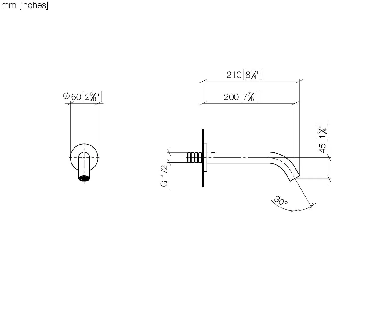 DO Wannenauslauf für Wandmontage Meta 13801660 chrom DO Wannenauslauf für Wandmontage Meta 13801660 chrom