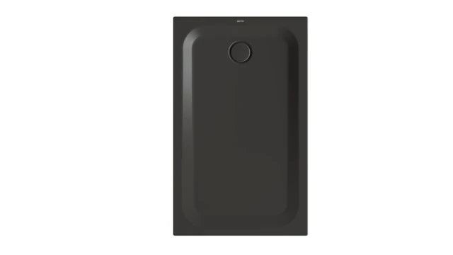 Bette rechteck Duschwanne „BetteUltra“ 1300 × 800 mm mit BetteAntirutsch Pro, ohne Oberflächenveredelung, mit Minimum-Wannenträger, in Anthracite