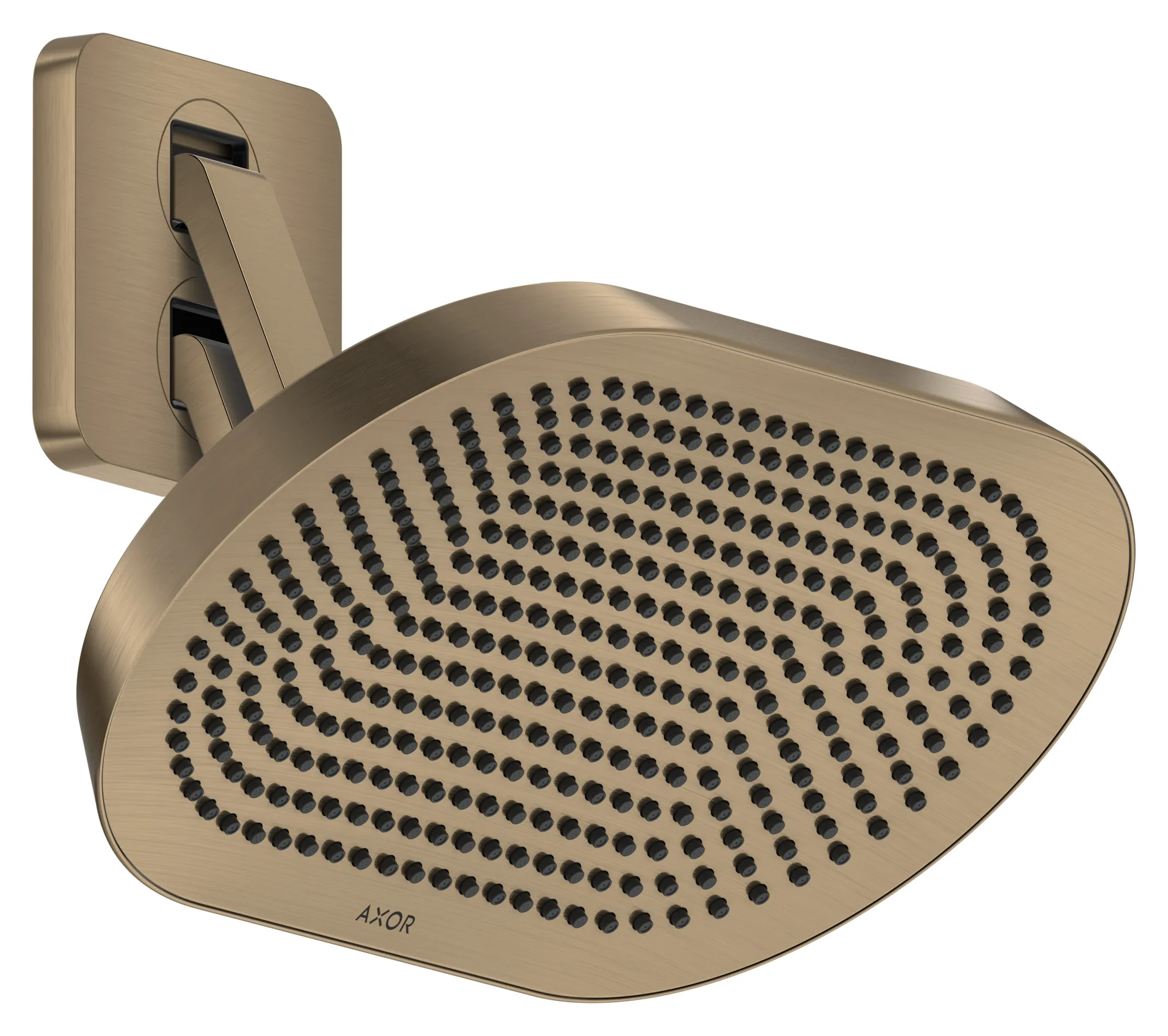 Hansgrohe AXOR ShowerSphere Kopfbrause 370/220 mm, 2-Jet mit beweglichem Brausearm, Brushed Bronze