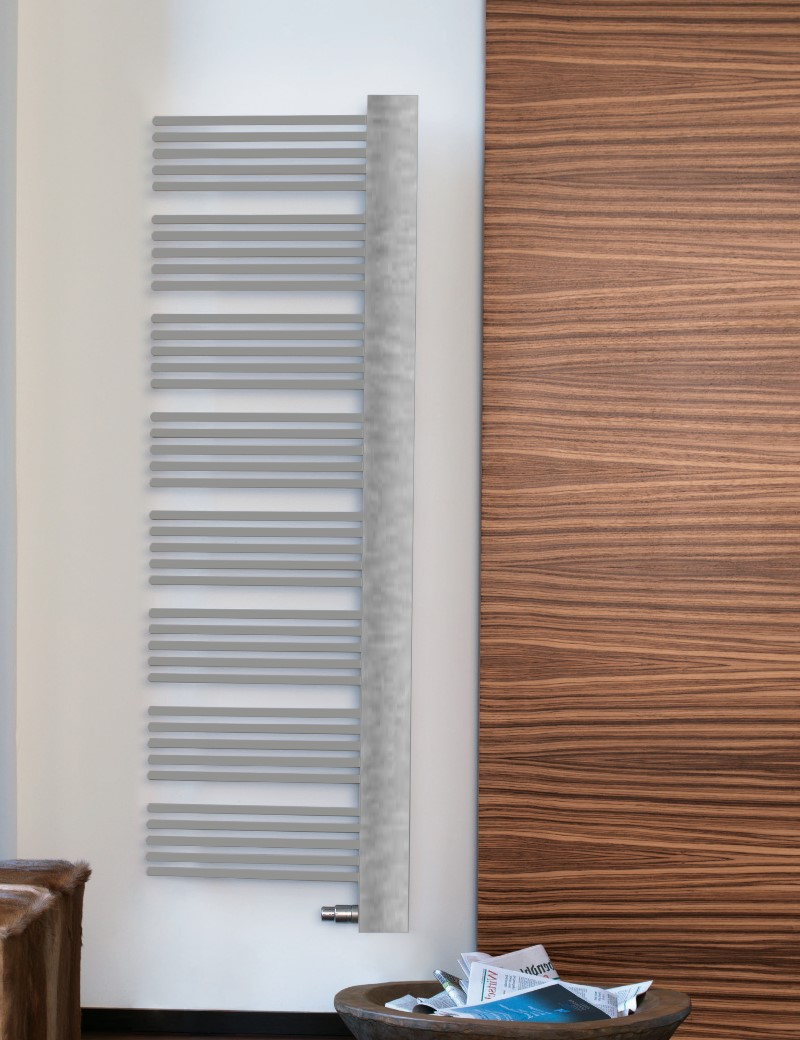 Zehnder Design-Elektroheizkörper „Yucca Cover“ mit Heizstab RACY 58,2 × 177,6 cm in Telegrey 2 (RAL 7046)