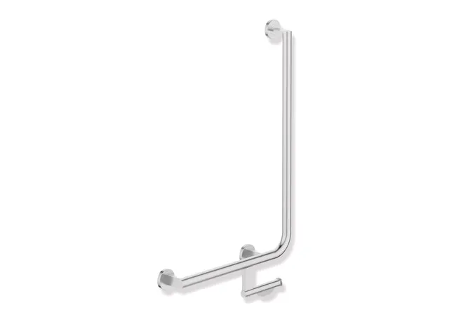 HEWI Winkelgriff mit WC-Papierrollenhalter, System 900, links