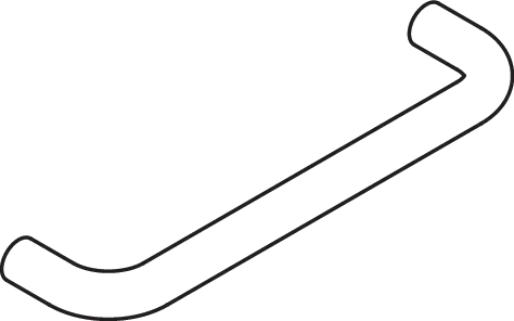 Haltegriff, Edelstahl, PVD beschichtet, Achsmaß 300 mm, 79 mm tief, Durchmesser 25 mm, in Farbe CK (Messing glänzend) Haltegriff, Edelstahl, PVD beschichtet, Achsmaß 300 mm, 79 mm tief, Durchmesser 25 mm, in Farbe CK (Messing glänzend)