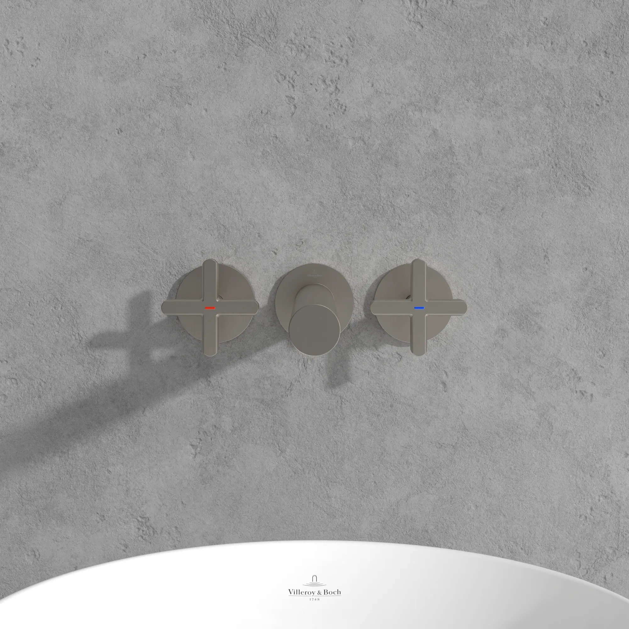 Waschtischauslauf „Loop & Friends“ 22,5 cm in Brushed Nickel Matt Waschtischauslauf „Loop & Friends“ 22,5 cm in Brushed Nickel Matt