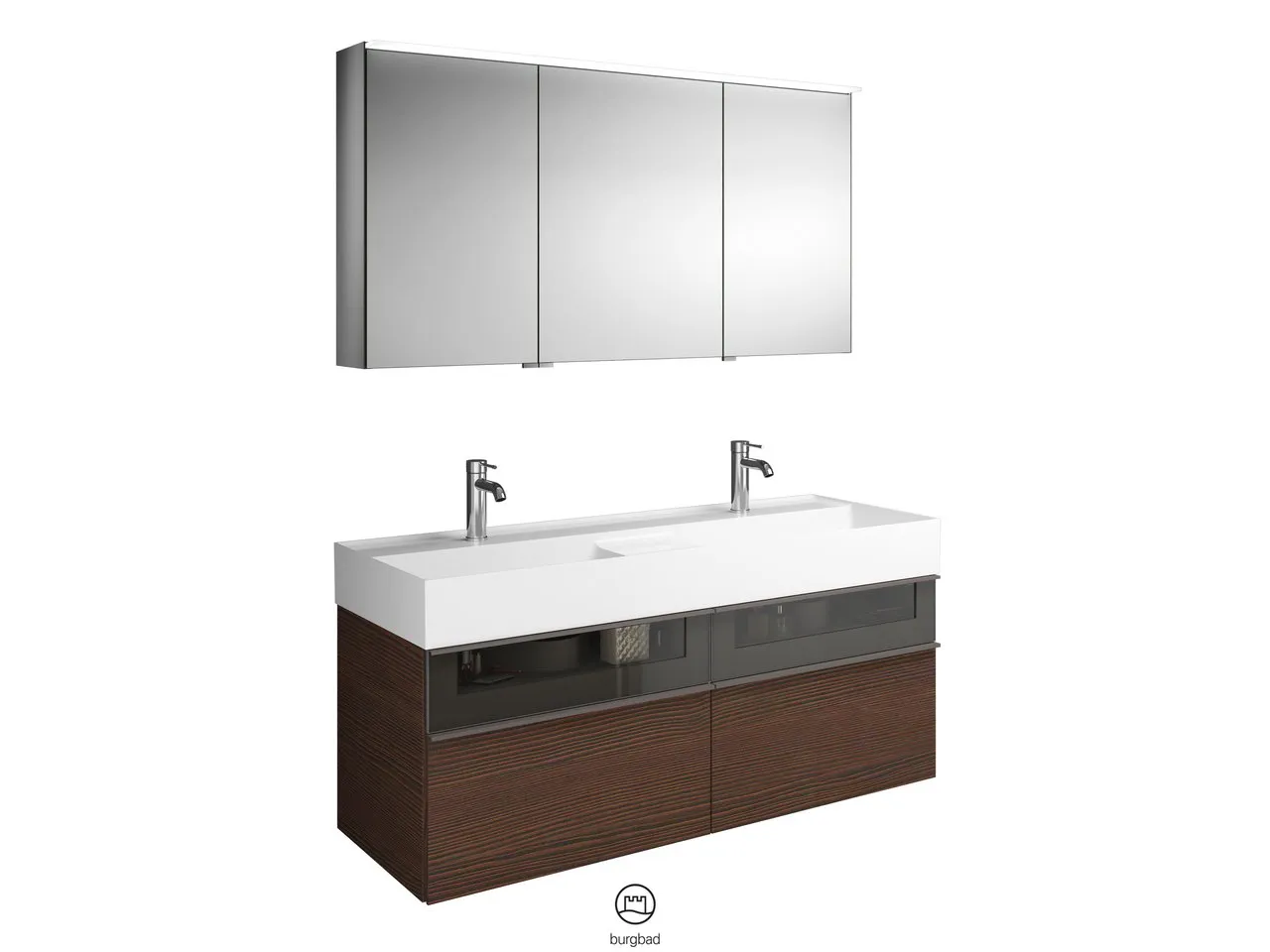 burgbad Badmöbelset „Yumo“ in Eiche Dekor Silber burgbad Badmöbelset „Yumo“ in Eiche Dekor Silber