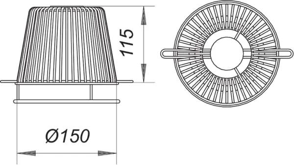 Kies-/Laubfangkorb S 15, Edelstahl Kies-/Laubfangkorb S 15, Edelstahl