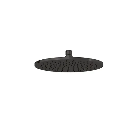 Kludi A-QA Tellerkopfbrause 250 mm Brushed Gunmetal PVD - flache Ausführung mit Kugelgelenk und Kalkschnellreinigung