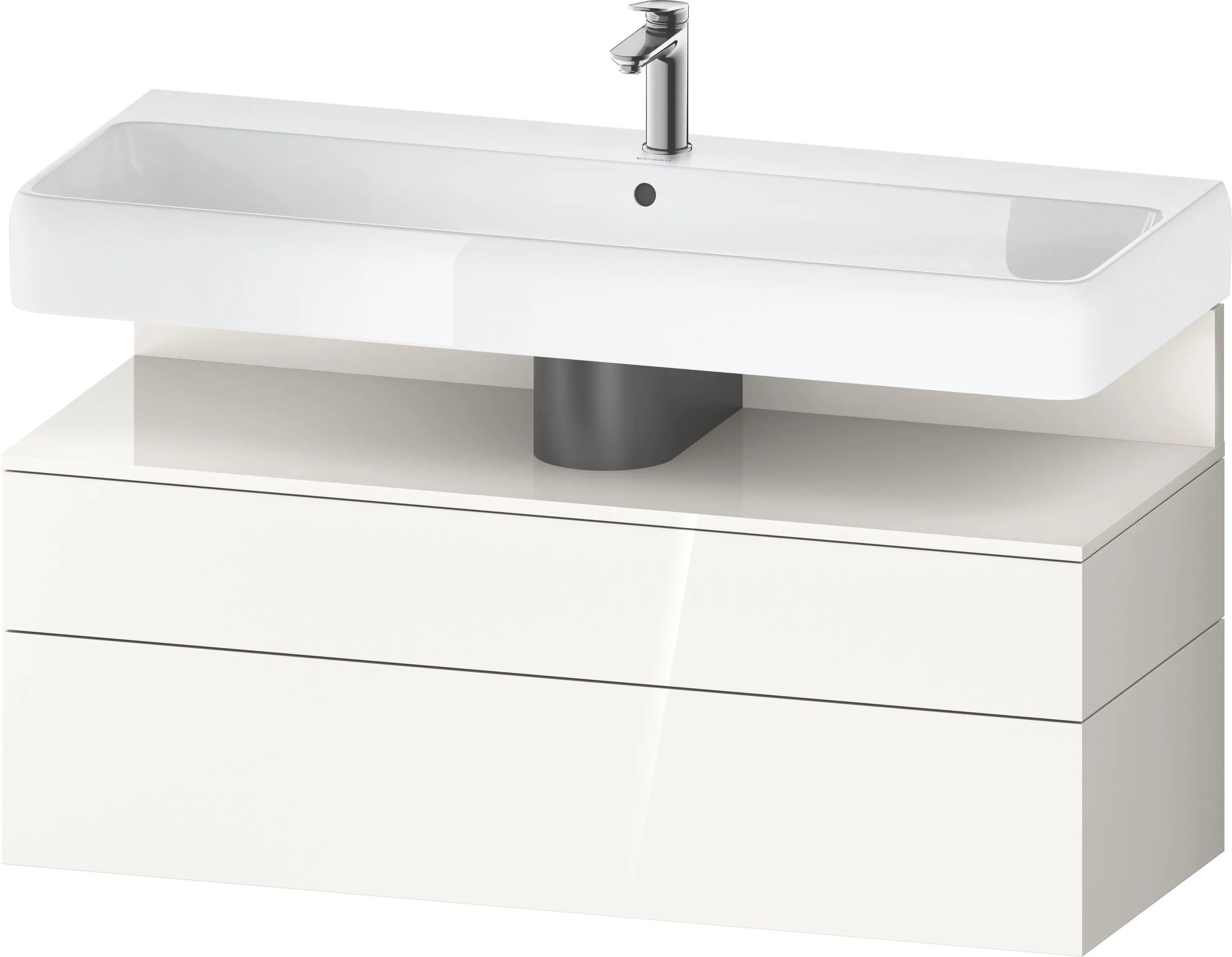 Duravit Waschtischunterschrank wandhängend „Qatego“ 119 × 59 × 47 cm, ohne Beleuchtung
