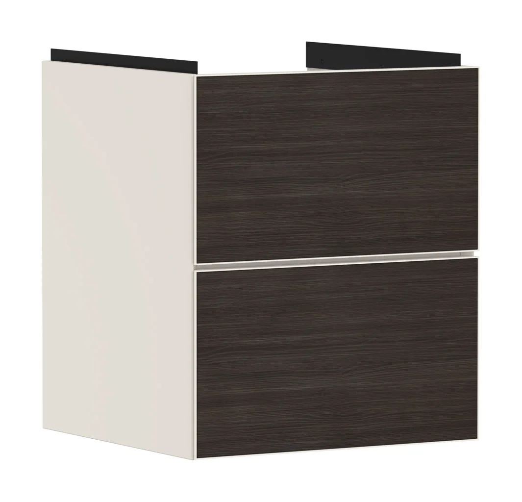 Hansgrohe Xevolos E Waschtischunterschrank Sandbeige Matt, 480/475 mm, 2 Schubkästen, grifflos mit PushOpen und SoftClose, vormontiert