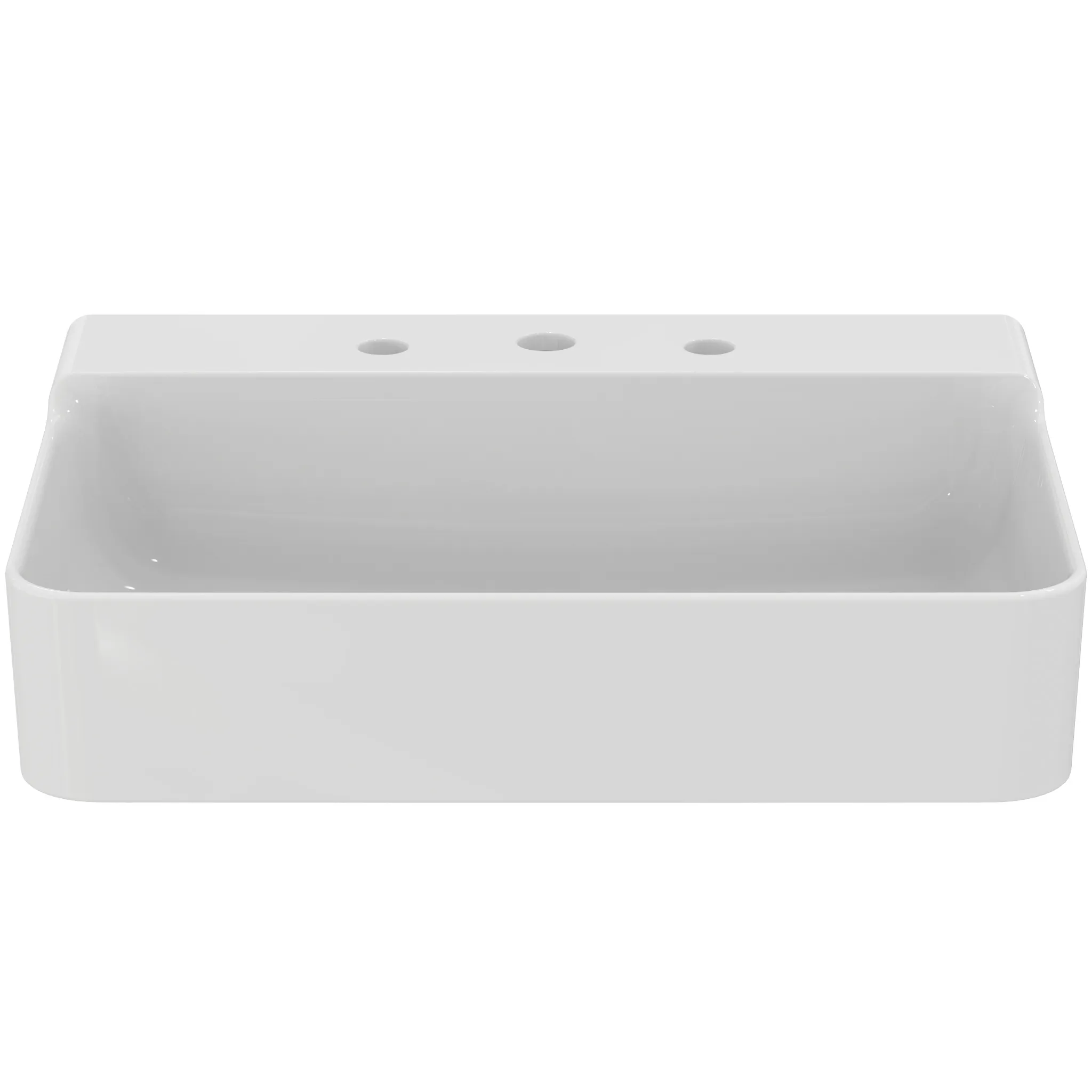 Ideal Standard Conca Waschtisch, 3 Hahnlöcher, geschliffen, weiß (Alpin), 600x450x145 mm Ideal Standard Conca Waschtisch, 3 Hahnlöcher, geschliffen, weiß (Alpin), 600x450x145 mm