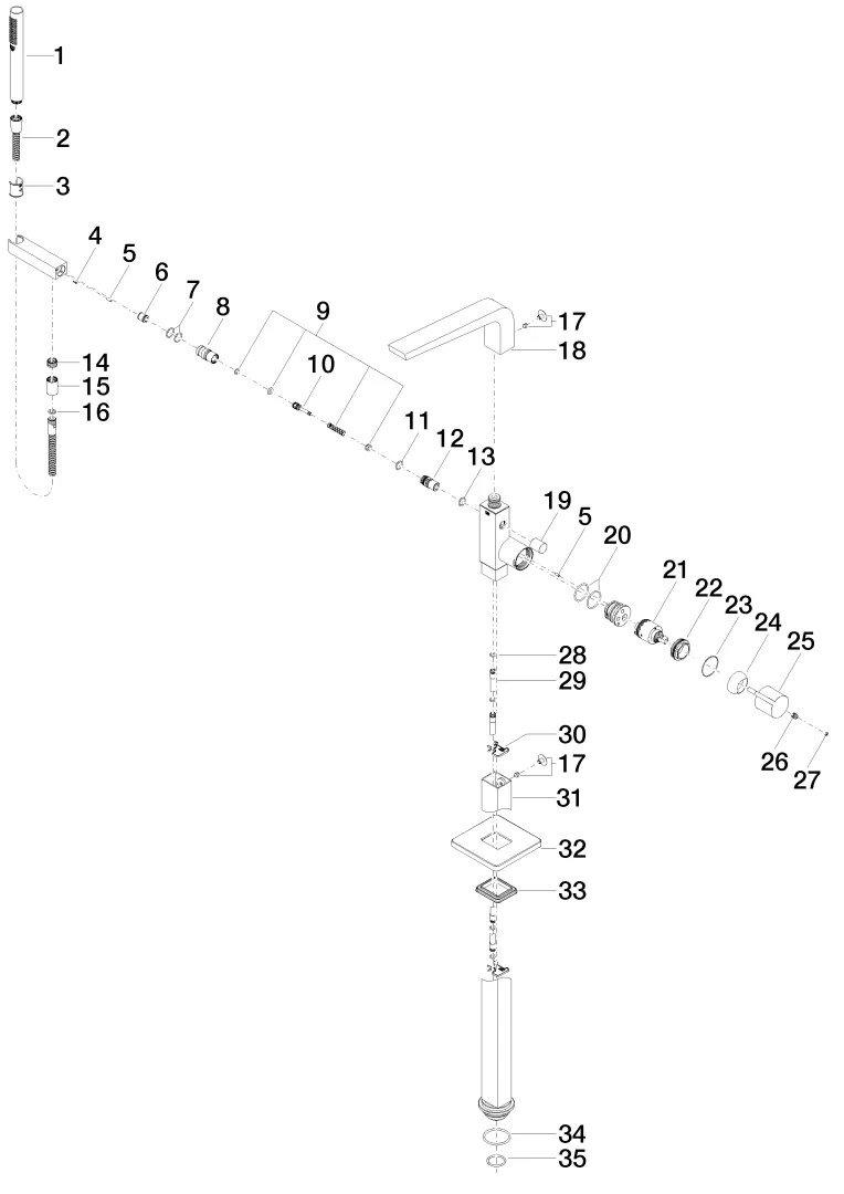 Dornbracht CL.1 Wannen-Einhandbatterie Chrom Dornbracht CL.1 Wannen-Einhandbatterie Chrom