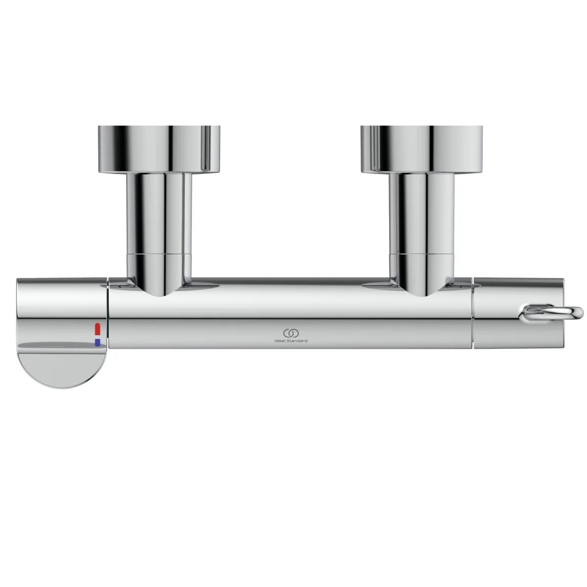 Ideal Standard Ceraplus Safe Brausethermostat, Klinikhebel Chrom, thermische Desinfektion und absperrbare S-Anschlüsse
