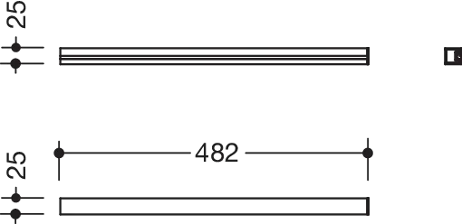 HEWI Waschtischprofil mit Kappe/n in Signalweiß matt HEWI Waschtischprofil mit Kappe/n in Signalweiß matt