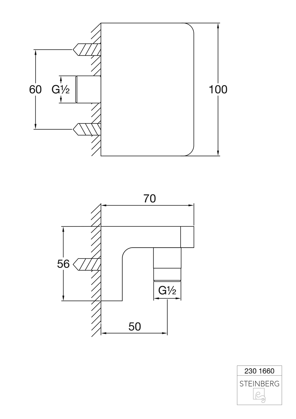 230 Brauseanschlussbogen 1/2, chrom 230 Brauseanschlussbogen 1/2, chrom