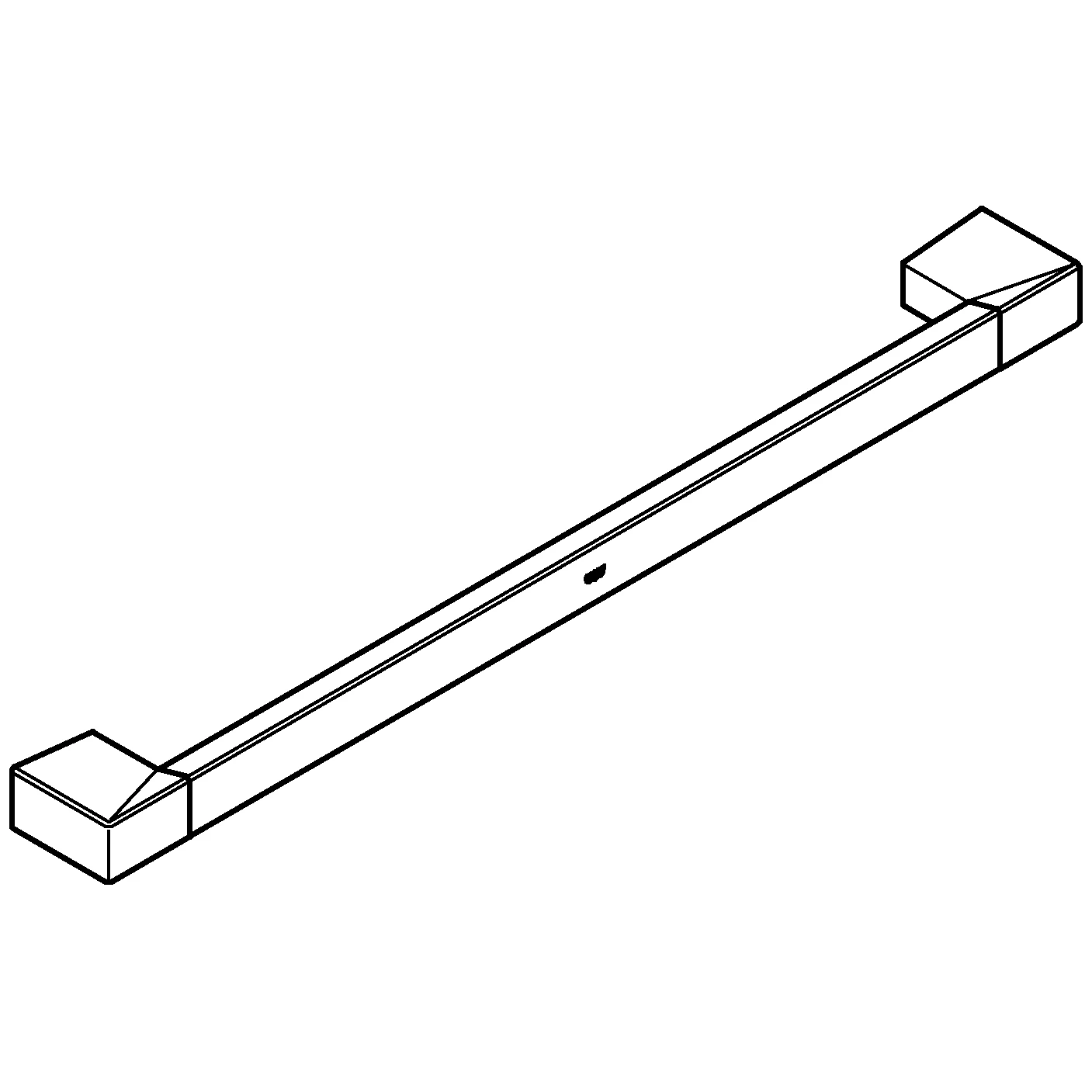Wannengriff/Handtuchhalter Selection Cube 40807, 600 mm, chrom