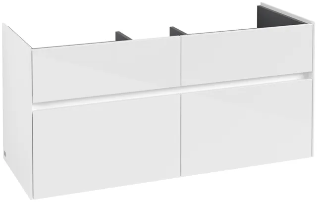 Villeroy & Boch Waschtischunterschrank „Collaro“ 1154 × 546 × 444 mm Glossy White, ohne Beleuchtung, für Becken mittig