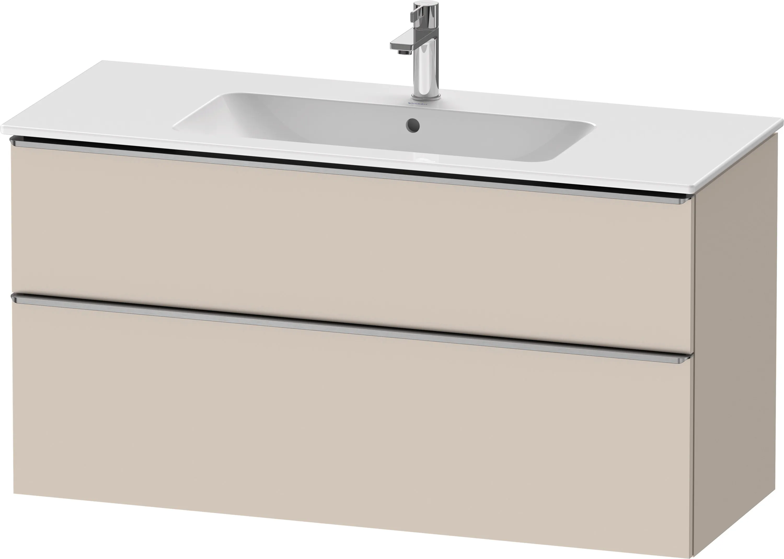 Duravit Waschtischunterschrank wandhängend „D-Neo“ 121 × 62,5 × 46,2 cm Taupe Matt