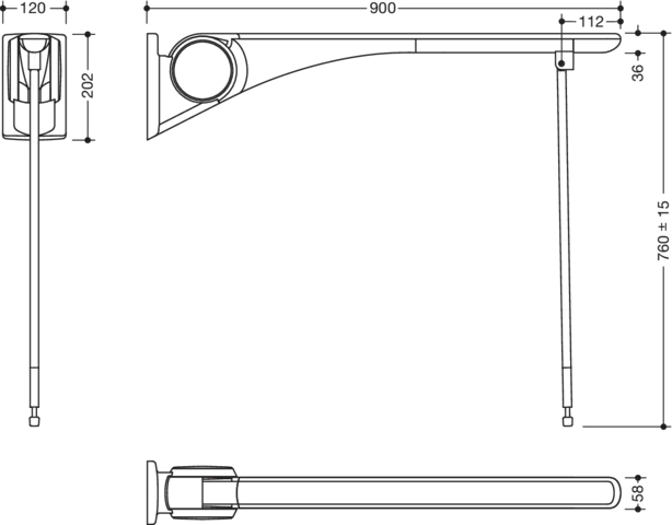HEWI Stützklappgriff „Serie 802 LifeSystem“ HEWI Stützklappgriff „Serie 802 LifeSystem“