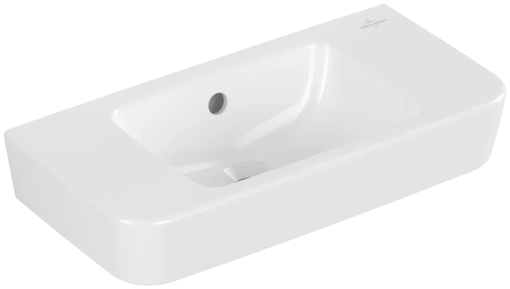 Villeroy & Boch Handwaschbecken O.novo Compact, weiß Alpin, 500x250x145 mm, eckig mit Überlauf