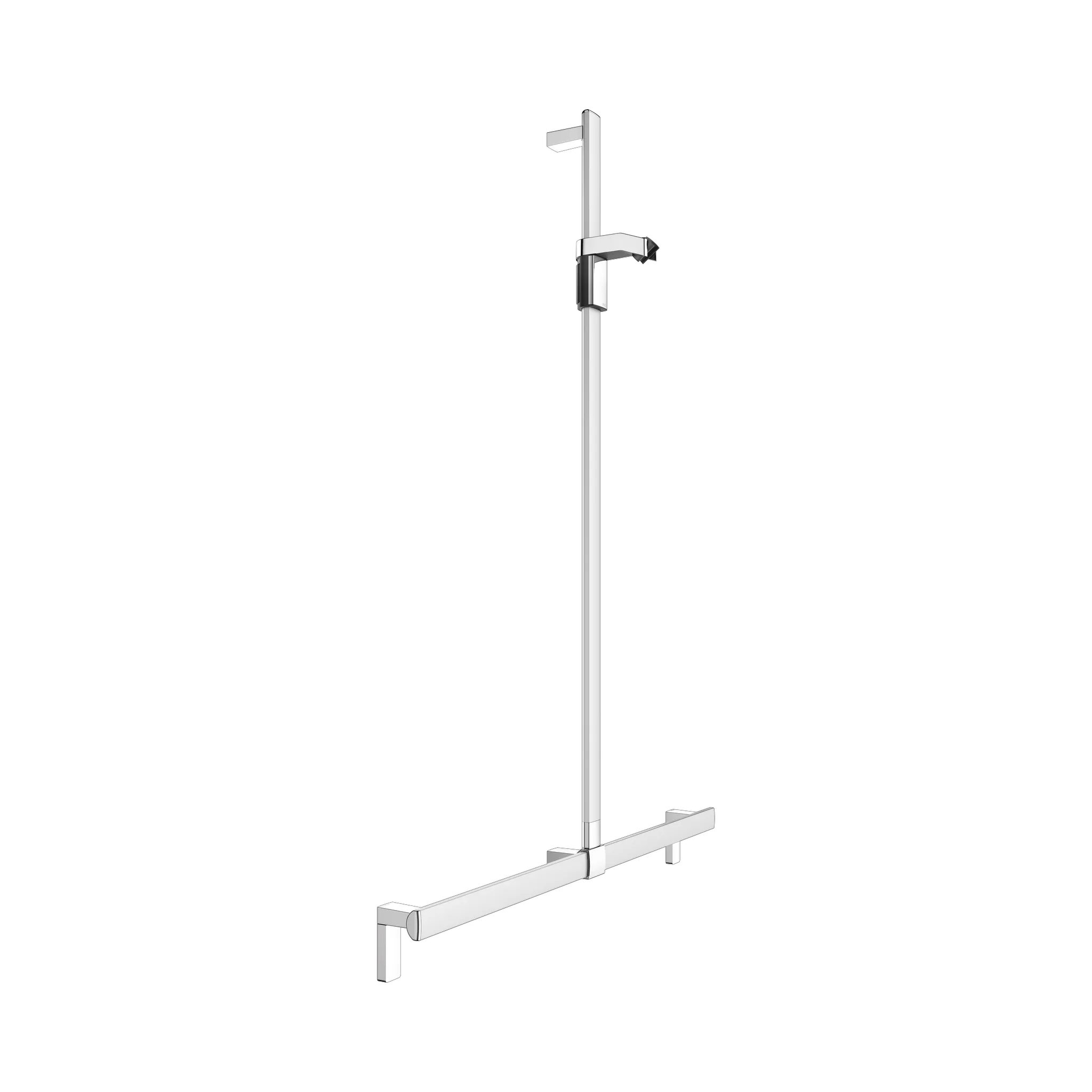 KEUCO AXESS Duschhandlauf mit Brausestange 1000/1300 mm silber-eloxiert