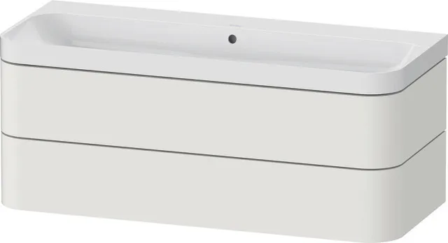 Duravit Waschtischunterschrank c-shaped Set wandhängend „Happy D.2 Plus“ 117,5 × 48 × 49 cm Nordic Weiß Seidenmatt Duravit Waschtischunterschrank c-shaped Set wandhängend „Happy D.2 Plus“ 117,5 × 48 × 49 cm Nordic Weiß Seidenmatt