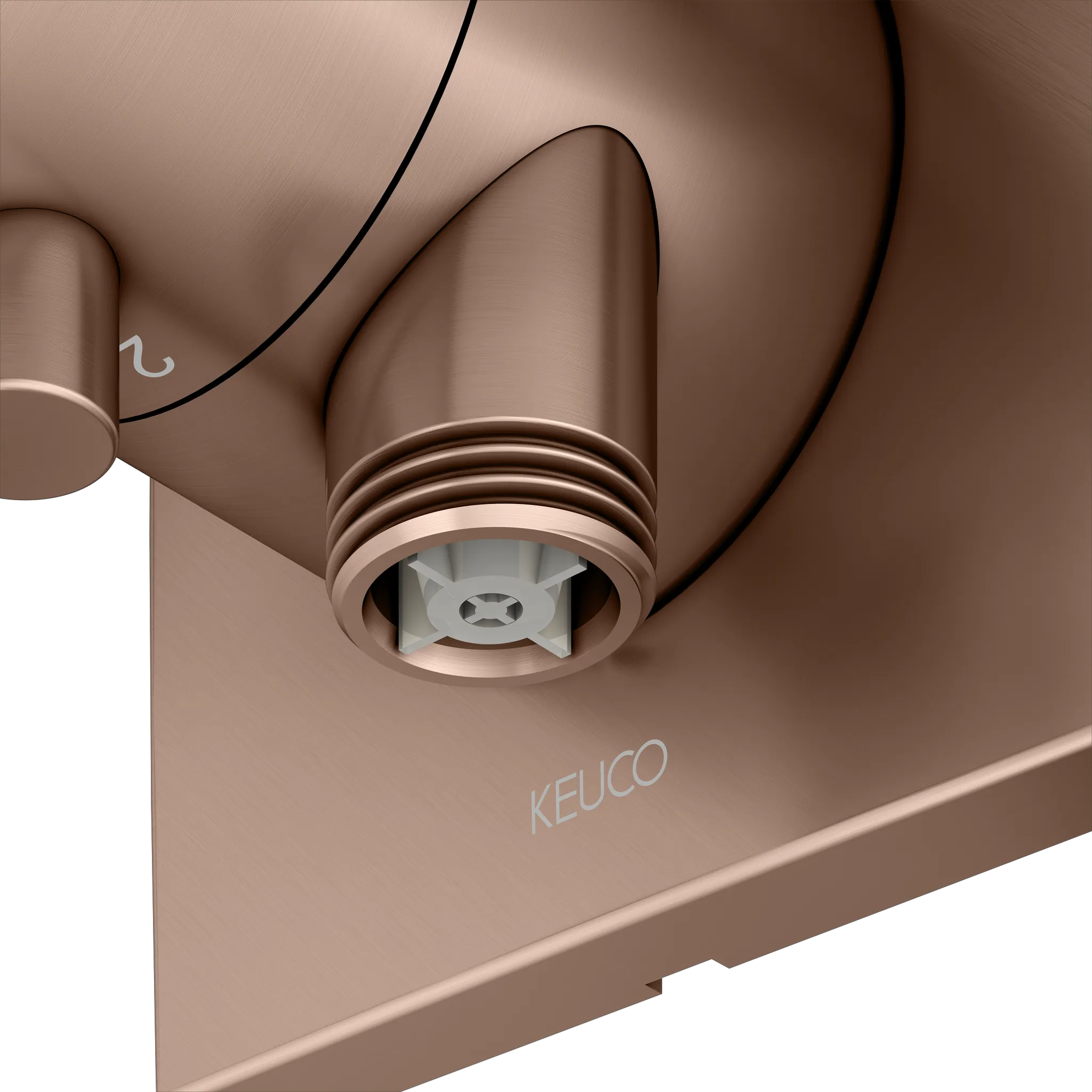 IXMO 2-Wege Umstellventil UP DN15 IXMO Comfort, eckig Rotgold gebürstet