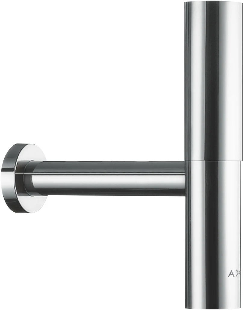 Hansgrohe AXOR Design Siphon Flowstar Chrom, verstellbarer Einbau mit 65–165 mm Verstellweg, Wandabstand 330 mm, Stauwasserhöhe 70 mm, Anschluss G 1 1/4