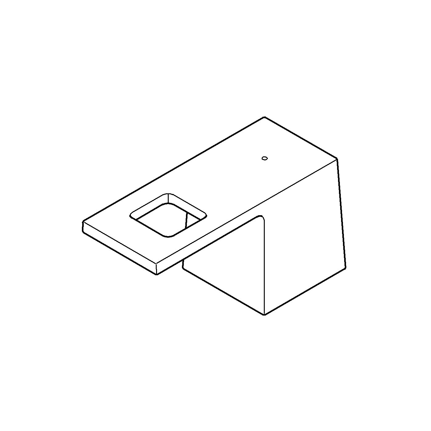 Griffpaar 48321, für Eurocube, für 3-Loch Waschtischbatterie, Markierung blau/rot, chrom