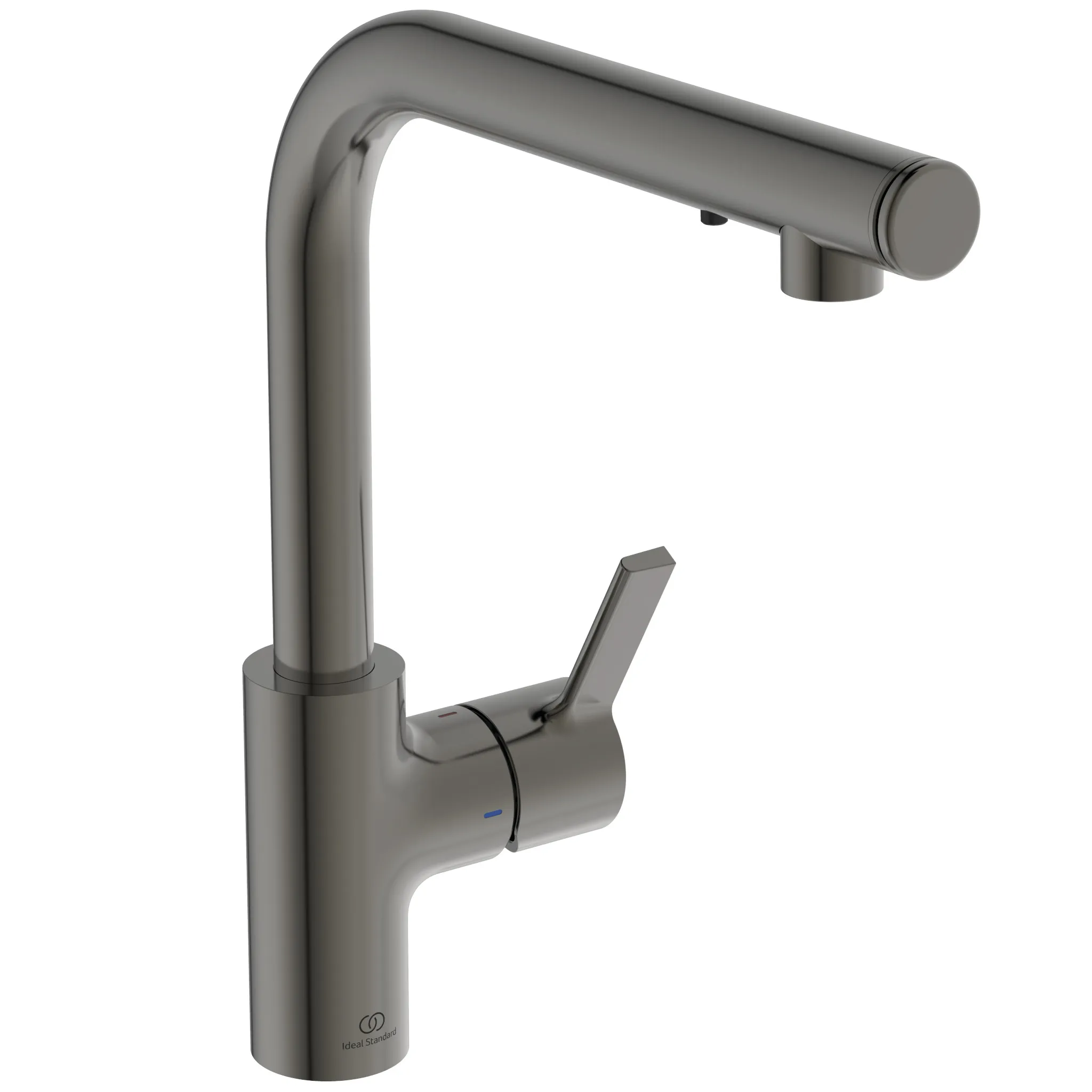 Ideal Standard Küchenarmatur iMX Gusto L-Auslauf mit Seife, Ausladung 232mm, Magnetic Grey
