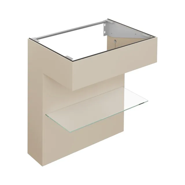 KEUCO EDITION 11 ART Waschtischunterbau m. Glasablage und Beleuchtung 800x870x490 sand